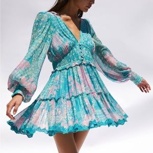 Hemant Nandita Xari mini metallic dress S